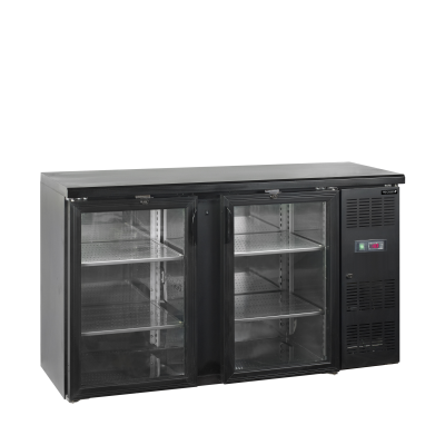 TEFCOLD 15850 | CBC 210 G Černý minibar se dvěma prosklenými křídlovými dveřmi | Serrco by