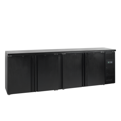 Minibar, plné křídlové dveře, černá CBC 410 | TEFCOLD 15858