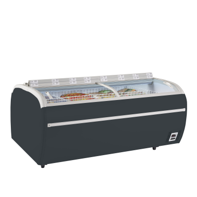 Kombinovaný chladicí/mrazicí ostrov antracit Twin 220-A-CF | TEFCOLD 17333