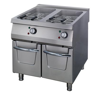 MAXIMA 09398608 | Fritéza Premium - 2 x 22 l - elektrická - dvojitá - s vypouštěcím kohoutkem - hloubka 90 cm