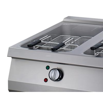 MAXIMA 09398608 | Fritéza Premium - 2 x 22 l - elektrická - dvojitá - s vypouštěcím kohoutkem - hloubka 90 cm