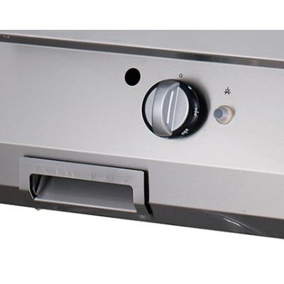 MAXIMA 09398587 | Grilovací pánev Premium 1/2 s drážkami Chrome - elektrická - dvojitá jednotka - hloubka 90 cm