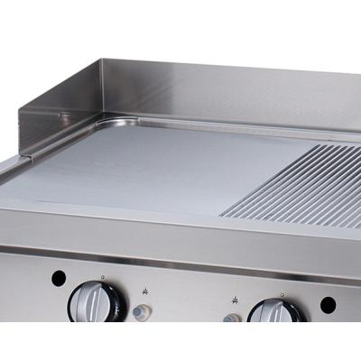 MAXIMA 09398587 | Grilovací pánev Premium 1/2 s drážkami Chrome - elektrická - dvojitá jednotka - hloubka 90 cm