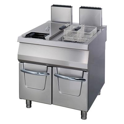 MAXIMA 09398606 | Fritéza Premium - 2 x 22 l - plynová - dvojitá - s vypouštěcím kohoutem - hloubka 90 cm