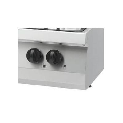 MAXIMA 09396103 | Heavy Duty sporák – 4 hořáky – dvojitá jednotka – hloubka 70 cm – 24 kW – plyn