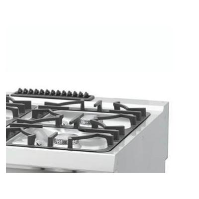 MAXIMA 09396103 | Heavy Duty sporák – 4 hořáky – dvojitá jednotka – hloubka 70 cm – 24 kW – plyn
