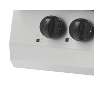 MAXIMA 09396117 | Heavy Duty sporák – 2 hořáky – samostatná jednotka – hloubka 70 cm – 15 kW – plyn
