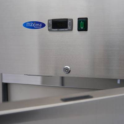 MAXIMA 09400136 | Mraznička - 400 l - 3 nastavitelných polic - nerezová ocel - na kolečkách