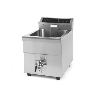 HENDI 215012 | Fritéza indukční s výpustí, obj. 8 l, HENDI, 8L, Světle šedá