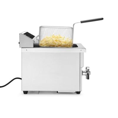 HENDI 215012 | Fritéza indukční s výpustí, obj. 8 l, HENDI, 8L, Světle šedá