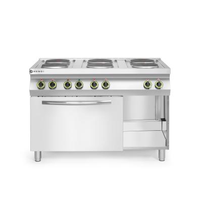 HENDI 226247 | Elektrický vařič Kitchen Line – 6 plotýnek s konvektomatem GN 1/1, HENDI, Kitchen Line