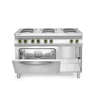 HENDI 226247 | Elektrický vařič Kitchen Line – 6 plotýnek s konvektomatem GN 1/1, HENDI, Kitchen Line