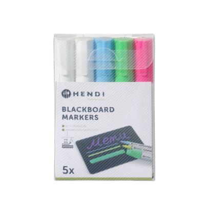 HENDI 664216 | Popisovače na bílé tabule s úzkým hrotem, HENDI, 1x růžový, 1x zelený, 1x modrý, 2x bílý