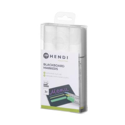 HENDI 664223 | Popisovače na bílé tabule se širokým hrotem, HENDI, 3x bílý