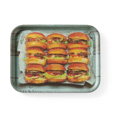 HENDI 508008 | Servírovací podnos, protiskluzový, obdélný, s potiskem, HENDI, tasty burger