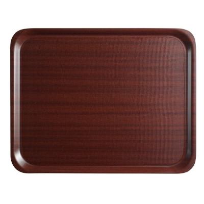 CAMBRO MY3646E73 | Obdélníkový protiskluzový servírovací tác Mykonos v mahagonovém provedení, Cambro, obdelníkový tvar, 