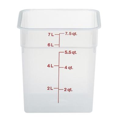 CAMBRO 8SFSPP190 | Transparentní polypropylenová nádoba na potraviny CamSquare, Cambro, 7, 6 l, 7, 6L, Průhledná