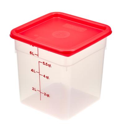 CAMBRO 8SFSPP190 | Transparentní polypropylenová nádoba na potraviny CamSquare, Cambro, 7, 6 l, 7, 6L, Průhledná