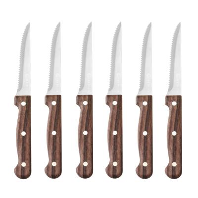 HENDI 783085 | Steakový nůž, HENDI, Profi Line, Hnědá, 6 ks, (L)210mm