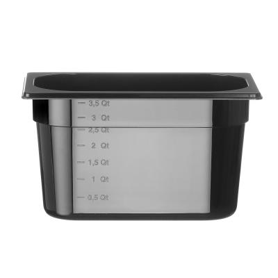 HENDI 862612 | Kontejner GN 1/4 černý polykarbonát, HENDI, Profi Line, GN 1/4, 4L, Černá