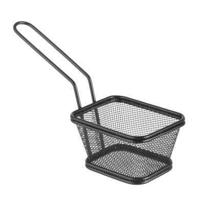 HENDI 425671 | Servírovací mini fritovací košík stohovatelný černý, HENDI
