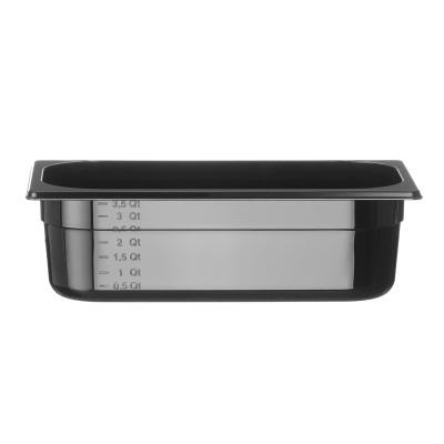 HENDI 862520 | Kontejner GN 1/3 černý polykarbonát, HENDI, Profi Line, GN 1/3, 4L, Černá