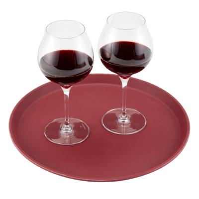 CAMBRO 1400CT522 | Servírovací tác Camtread, kulatý, protiskluzový, Cambro, vínový, ⌀355x(H)21mm