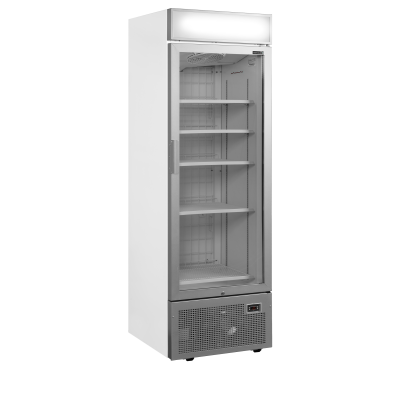 TEFCOLD 43907 | Mrazicí skříň prosklené dveře, stříbrný rám | UFSC1450GCP NF Silver