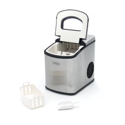 MAXIMA 09100500 | Výrobník ledu - 10-12 kg/24 h - Duté kostky ledu - Vzduchem chlazený - Stříbro