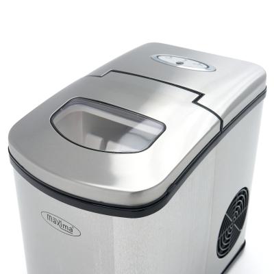 MAXIMA 09100500 | Výrobník ledu - 10-12 kg/24 h - Duté kostky ledu - Vzduchem chlazený - Stříbro
