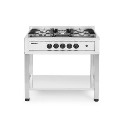HENDI 225806 | Plynový sporák - 5 hořáků, otevřený rám, HENDI, Kitchen Line, 14, 3kW