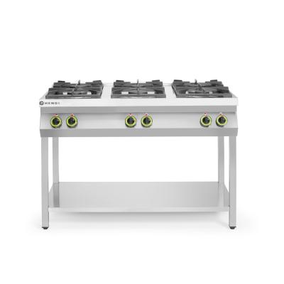 HENDI 226094 | Plynový sporák s otevřeným stojanem na 6 hořáků, HENDI, Kitchen Line, 28, 5kW
