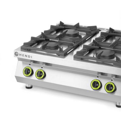 HENDI 227381 | Plynový sporák se 4 hořáky Kuchyňská linka - stolní, HENDI, Kitchen Line, 19kW