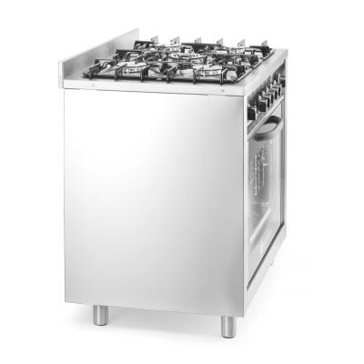 HENDI 225707 | Plynový sporák - 5 hořáků s elektrickou troubou, HENDI, Kitchen Line, Stříbrná, 14, 3kW HENDI