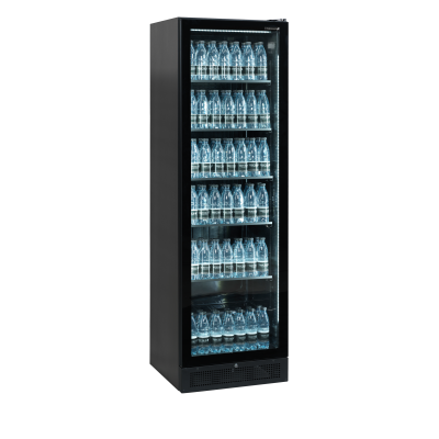 TEFCOLD 17044 | Chladicí skříň prosklené dveře, černá | SCU 1425 FRAMELESS