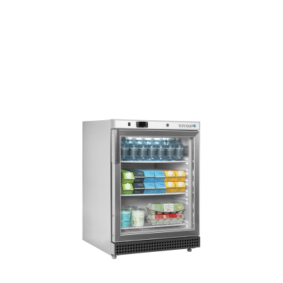 TEFCOLD 33850 | Chladicí skříň prosklené dveře, nerez opláštění | UR 200 SG