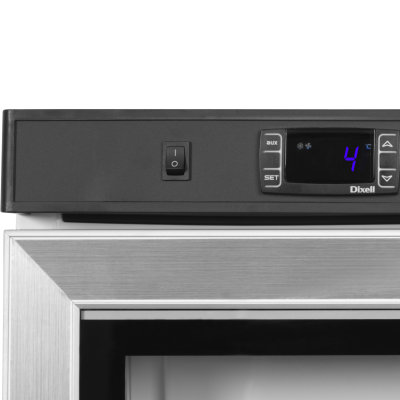 TEFCOLD 33850 | Chladicí skříň prosklené dveře, nerez opláštění | UR 200 SG