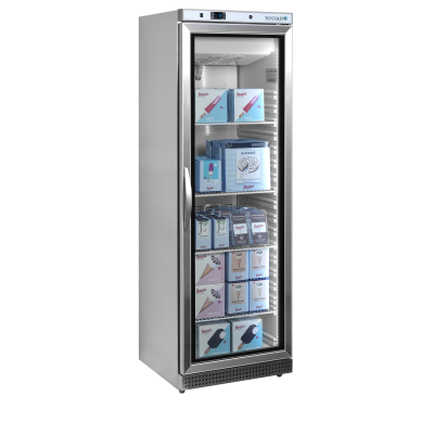 TEFCOLD 33868 | Mrazicí skříň prosklené dveře, nerez | UF 400 VSG