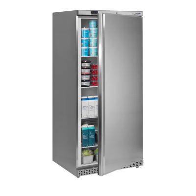 TEFCOLD 34069 | Chladicí skříň plné dveře, nerez opláštění | UR 550 S