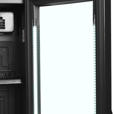TEFCOLD 34077 | Chladicí skříň prosklené dveře | FSC 175H Black