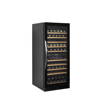 TEFCOLD 34126 | Černá duální bezrámová vinotéka | TFW300-2F