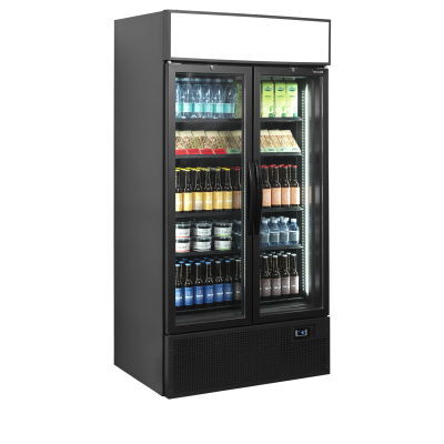 TEFCOLD 34754 | Chladicí skříň prosklené kř. dveře | FSC1000H BLACK