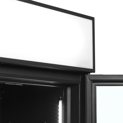 TEFCOLD 34756 | Chladicí skříň s LED reklamním panelem | FSC1200H BLACK