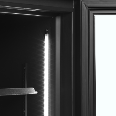 TEFCOLD 34756 | Chladicí skříň s LED reklamním panelem | FSC1200H BLACK