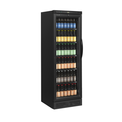 TEFCOLD 43909 | Chladicí skříň prosklené levé dveře | CEV 425 BLACK L/H