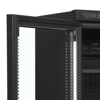 TEFCOLD 43909 | Chladicí skříň prosklené levé dveře | CEV 425 BLACK L/H