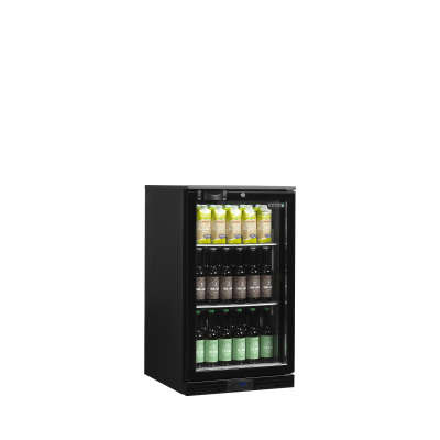 TEFCOLD 44724 | Minibar prosklené křídlové dveře, černá | DB106H