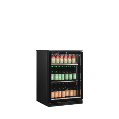 TEFCOLD 44725 | Minibar prosklené křídlové dveře, černá | DB126H