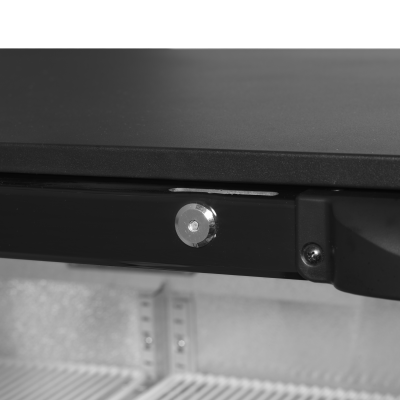 TEFCOLD 44727 | Minibar prosklené křídlové dveře, černá | DB301H-3
