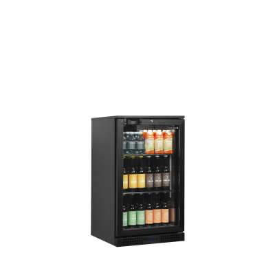 TEFCOLD 45467 | Minibar prosklené křídlové dveře, černá | BA6H